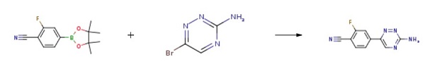 4-(3-Amino-1,2,4-triazin-6-yl)-2-fluorobenzonitrile