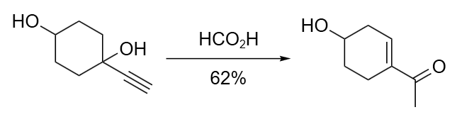 乙炔基叔醇经烯炔中间体重排为 α,β-不饱和甲基酮
