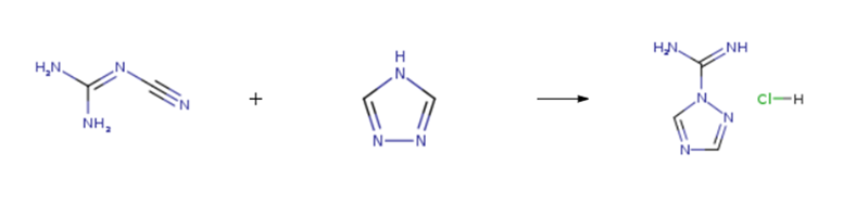 1H-1,2,4-Triazole-1-carboxamidine hydrochloride synthesis