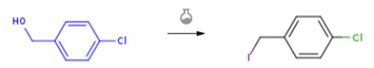4-氯苯甲醇的碘化反应