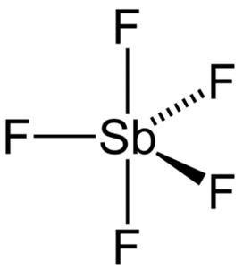 五氟化锑的化学结构式