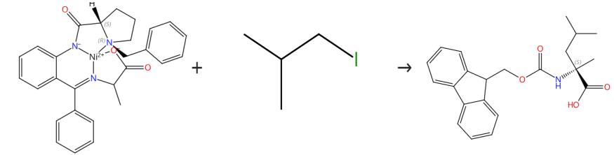 图3 FMOC-Α-甲基-L-亮氨酸的合成路线