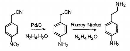 2-(4-氨基苯)乙胺的合成路线