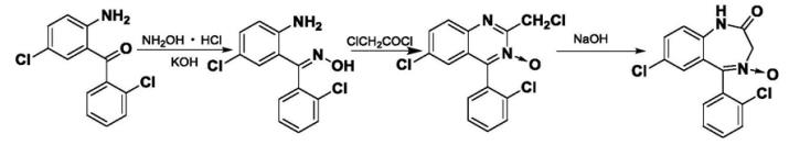 2-氨基-2',5-二氯二苯酮制备劳拉西泮中间体路线