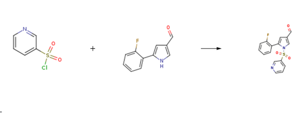 5-(2-Fluorophenyl)-1-(pyridin-3-ylsulfonyl)-1H-pyrrole-3-carbaldehyde synthesis