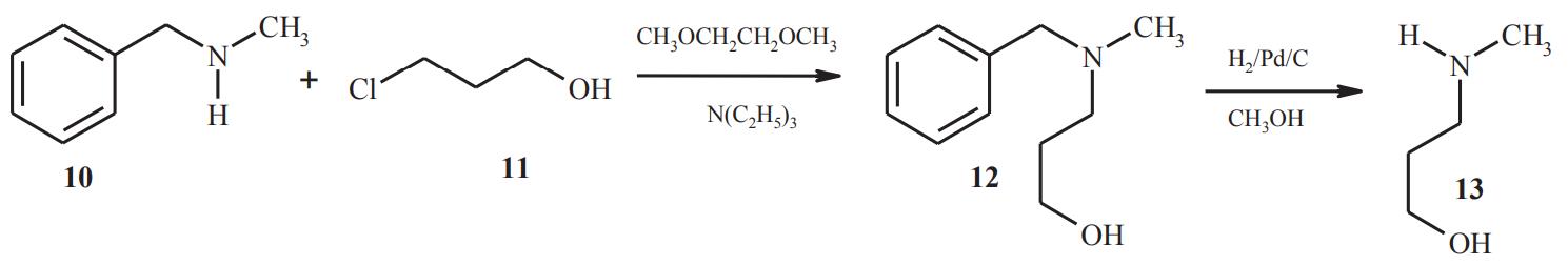 3-(甲胺基)-1-丙醇合成路线