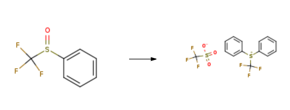 Diphenyl(trifluoromethyl)sulfonium trifluoromethanesulfonate synthesis