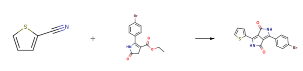3-(4-Bromophenyl)-6-(thiophen-2-yl)pyrrolo[3,4-c]pyrrole-1,4(2H,5H)-dione synthesis