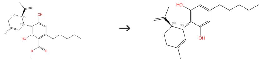 Fig. 1 The synthesis route of cannabidiol