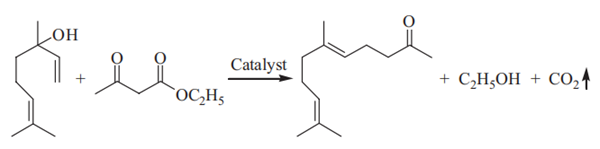 6,10-Dimethyl-5,9-undecadien-2-one synthesis