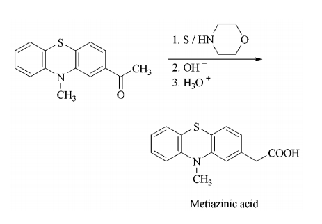 Synthesis of metiazinic acid 
