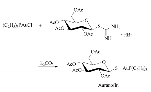 Auranofin synthesis