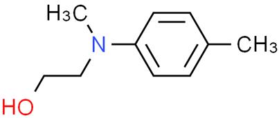 N-甲基-N-羟乙基-对甲苯胺的化学结构式