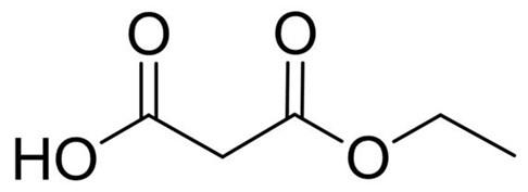 丙二酸单乙酯的化学结构式