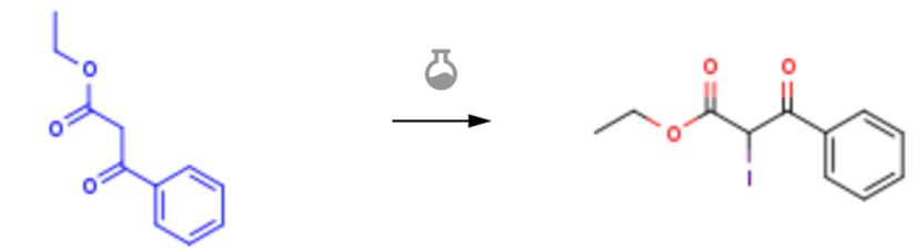 苯甲酰乙酸乙酯的碘化反应