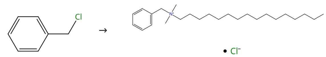 N-十六烷基-N,N-二甲基苄基氯化铵的合成方法与化学应用