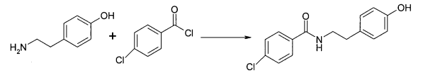 N-(4-氯苯甲酰基)-酪胺的化学合成方法