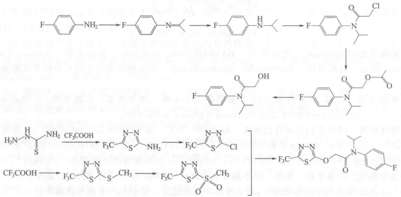 氟噻草胺的合成 氟噻草胺的合成