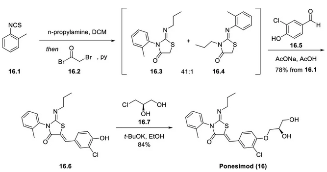 PONESIMOD的合成路线