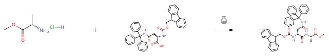 N-Fmoc-N'-三苯甲基-D-天冬酰胺反应三 N-Fmoc-N'-三苯甲基-D-天冬酰胺反应三