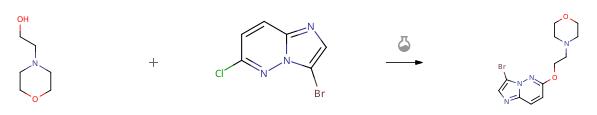 3-溴-6-氯咪唑并[1,2-b]哒嗪反应式二