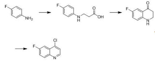 4-氯-6-氟喹啉的制备方法 4-氯-6-氟喹啉的制备方法
