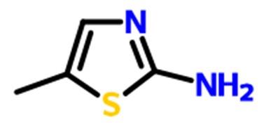 2-氨基-5-甲基噻唑的化学结构式 2-氨基-5-甲基噻唑的化学结构式