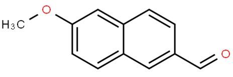 6-甲氧基-2-萘甲醛的化学结构式