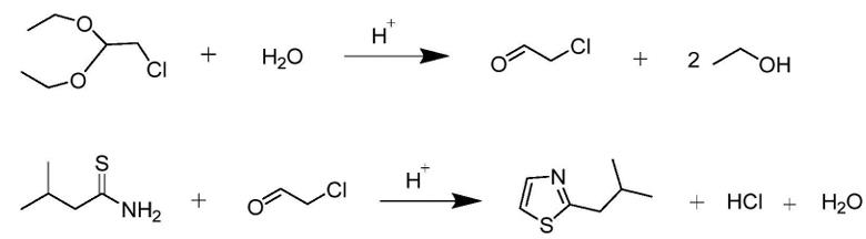 图2 2-异丁基噻唑合成路线图.png 图2 2-异丁基噻唑合成路线图.png