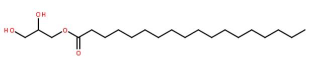硬脂酸甘油酯的化学结构式 硬脂酸甘油酯的化学结构式