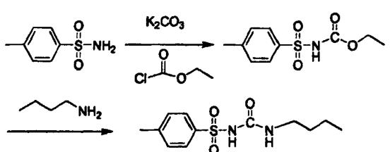 甲苯磺丁脲的合成路线 甲苯磺丁脲的合成路线