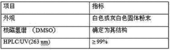 苯甲酰胞苷的产品标准