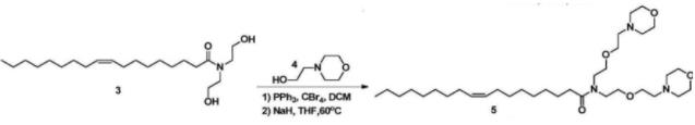 (Z)-N,N-二(2-羟基乙基)-9-十八烯酸酰胺反应式