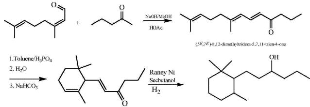 2,2,6-三甲基-α-丙基环己基丙醇的制备路线