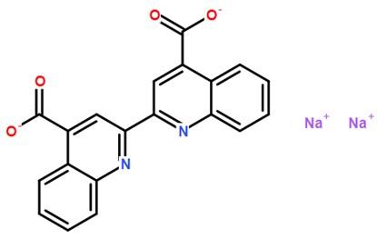2,2'-联喹啉-4,4'-二羧酸二钠的化学结构式 2,2'-联喹啉-4,4'-二羧酸二钠的化学结构式