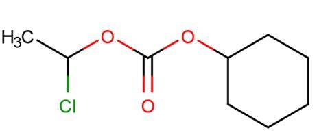 1-氯乙基环己基碳酸酯的化学结构式 1-氯乙基环己基碳酸酯的化学结构式