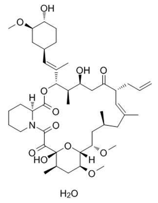 他克莫司一水合物的化学结构式 他克莫司一水合物的化学结构式