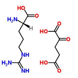 L-精氨酸-α-酮戊二酸盐的化学结构式