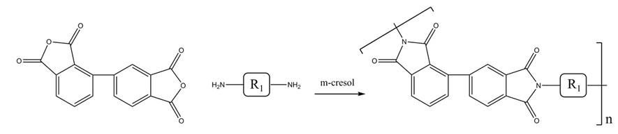 Synthesis of the polyimides from 2,3,3',4'-Biphenyltetracarboxylic dianhydride