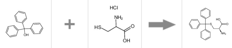 图2 S-三苯甲基-L-半胱氨酸合成反应式.png