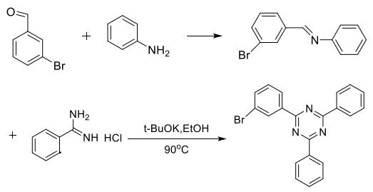 2-(3-溴苯基)-4,6-二苯基-1,3,5-三嗪的制备与检测