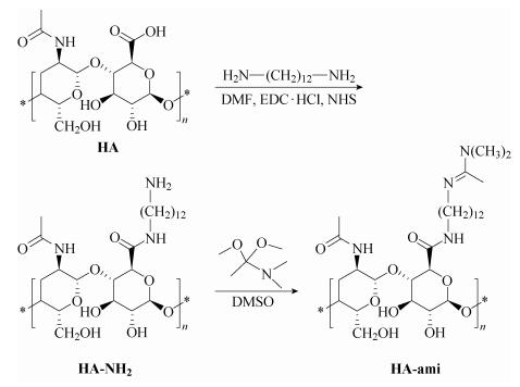 以1,12-二氨基十二烷为桥链构建HA-ami 以1,12-二氨基十二烷为桥链构建HA-ami