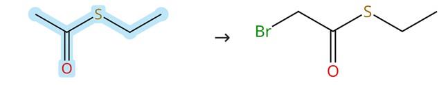 硫代乙酸乙酯的溴代反应