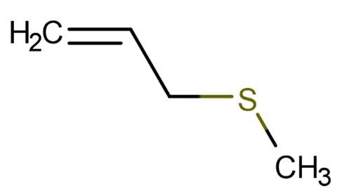 烯丙基甲基硫醚的化学结构式 烯丙基甲基硫醚的化学结构式