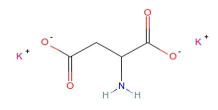 L-天门冬氨酸钾的化学结构式
