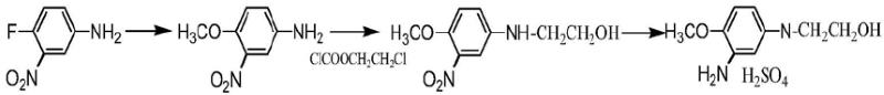 2-氨基-4-N-(beta-羟乙基)氨基苯甲醚硫酸盐的制备.png 2-氨基-4-N-(beta-羟乙基)氨基苯甲醚硫酸盐的制备.png