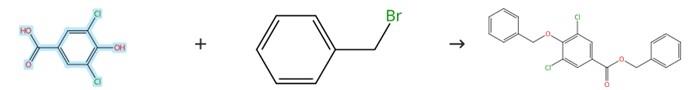 3,5-二氯-4-羟基苯甲酸的苄基化反应 3,5-二氯-4-羟基苯甲酸的苄基化反应