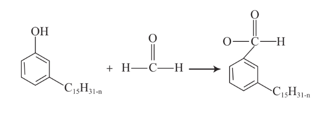 腰果酚与甲醛加成与缩聚合过程