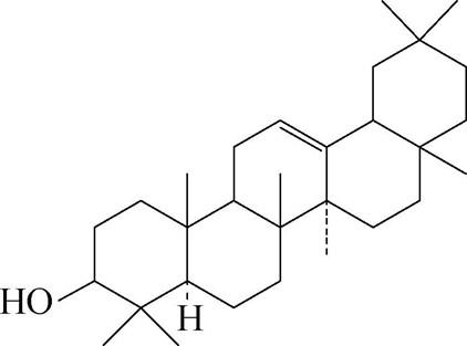 β-香树脂醇的化学结构式