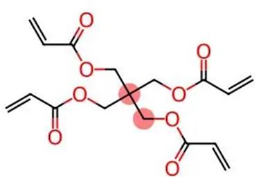 季戊四醇四丙烯酸酯的化学结构式